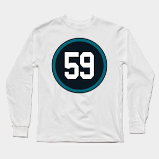 Aaron Lynch Number 59 Jersey Jacksonville Jaguars Inspired Long Sleeve T-Shirt